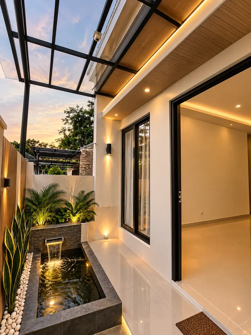Taman samping rumah